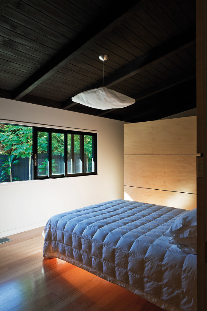 Glade House – modern home with raking ceilings and exposed rafters