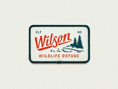 Wilson Wildlife Refuge logotype adventure outdoors patch typography graphic logo branding design