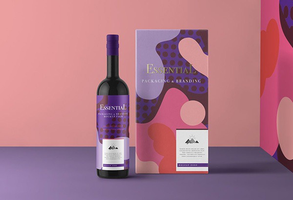 Free Wine Packaging Mockup PSD