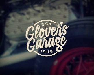 Glover's Garage #logo #identity #garage #glovers
