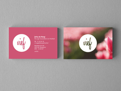 Vief Business Card #business #pink #card #natural #nature #type #green