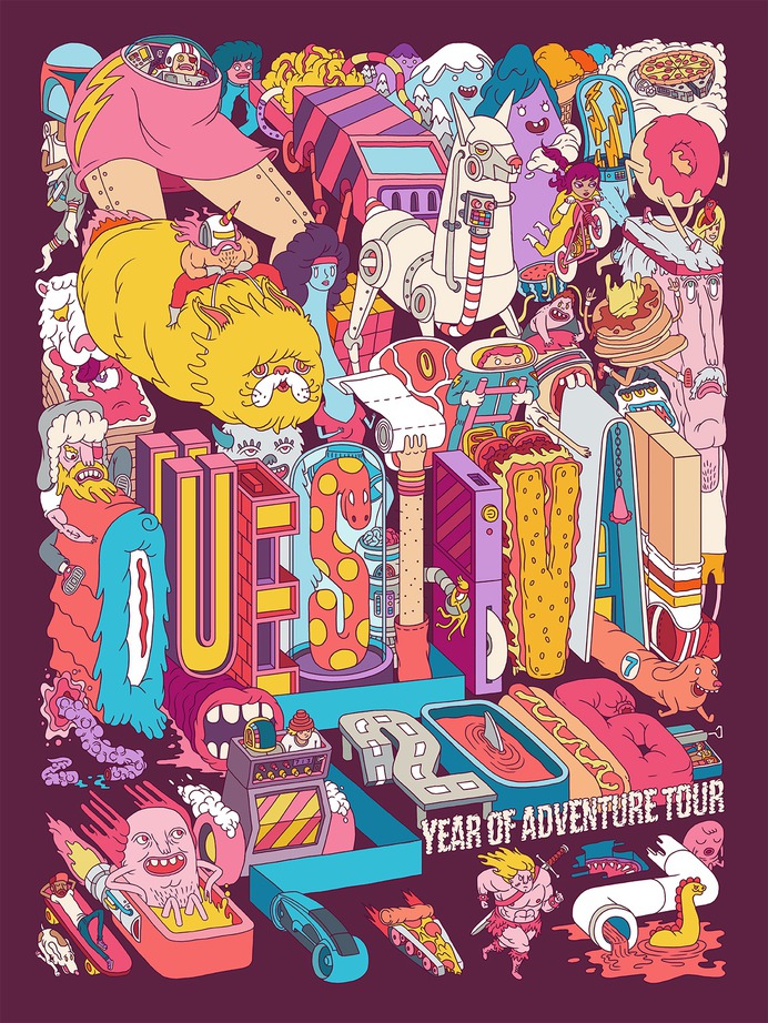 Outstanding murals by Dave Arcade - COTOPAXI + QUESTIVAL