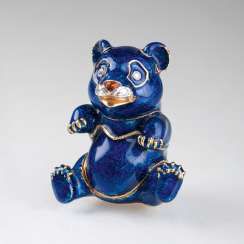 Miniature Gold Tin Of 'Blue Panda'. Pierino Frascarolo