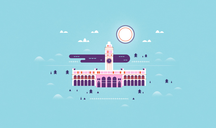 nate, luetkehans, city, landscape, purple, cyan, map, building