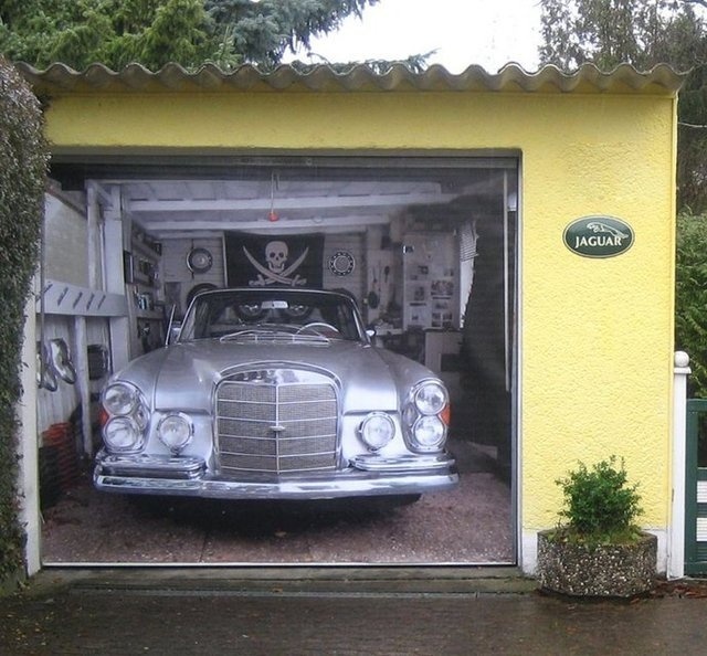 Mercedes Garage Door Mural #tech #flow #gadget #gift #ideas #cool