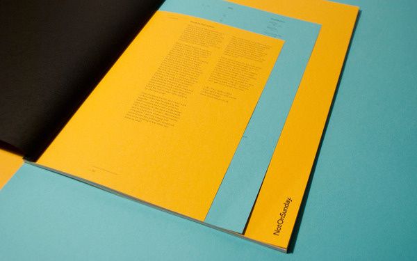 NotOnSunday. #print #paper #publication #typography