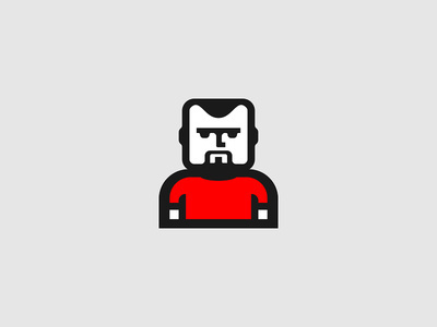 Thug #flat #vector #line #illustration #man #work