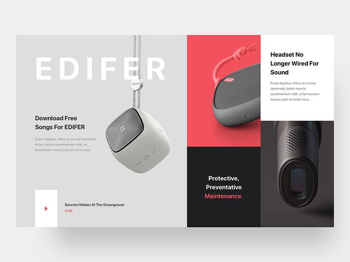 Minimal Web UI Exploration ux ui modern custom grid concept minimal fluent layout card