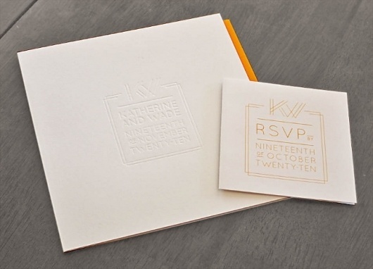 KW Wedding Invitation - Helen Brennan Creative #invite #print #letterpress #invitation