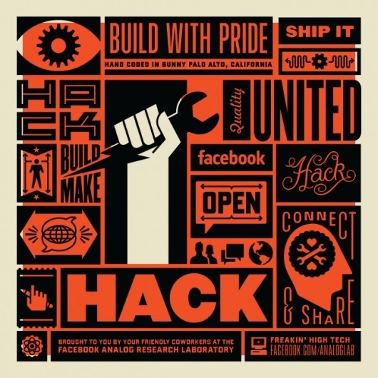 Hack Poster | The Graphic Works of Ben Barry #barry #design #orange #black #poster #ben