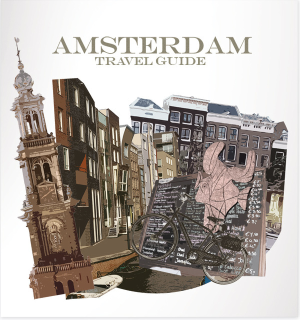 travel guide book cover #cover #illustration #book #amsterdam