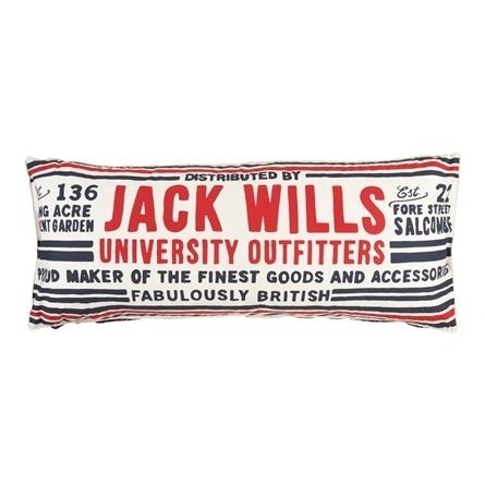 The Longmead Bolster Cushion | Jack Wills #british #vintage #typography