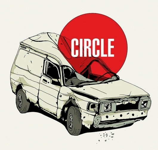 Adam Dedman — Illustration & Graphic Design — The End (Probably) #wreck #red #centered #illustration #circle