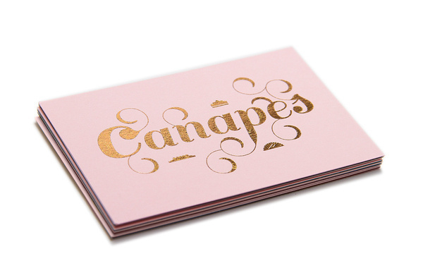 Canapés by Decimal #bakery #business #card #decimal #foil #canapes