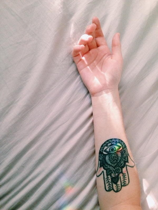 Tattoo uploaded by Ronny East • Hamsa Hand #fineline #evileye #tattooideas  #ronnyeast • Tattoodo