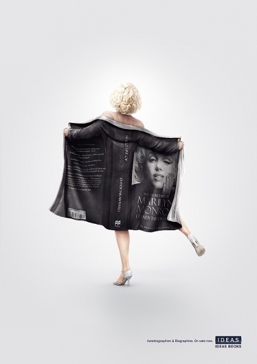 Ideas Books - Flashing Marylin, Agassi & Elvis on the Behance Network #advertisement #celebrity #books
