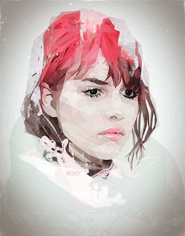 Poly portraits on Behance https://www.behance.net/digitaljacklight #pink #drawing #girl #poly