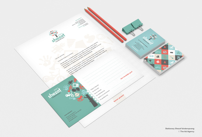 Identity Shezaf Kinderopvang (childcare) - The Ad Agency, www,theadagency.nl #stationary #design #graphic #childcare #identity #logo #letterhead