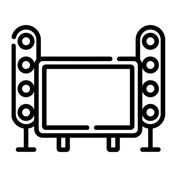 See more icon inspiration related to music, audio, music and multimedia, furniture and household, home theatre, house things, home theater, equipment, electric, electronics, speakers and tool on Flaticon.