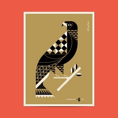 grain edit · Lab Partners: California Gold Posters #illustration #vector #geometric #bird