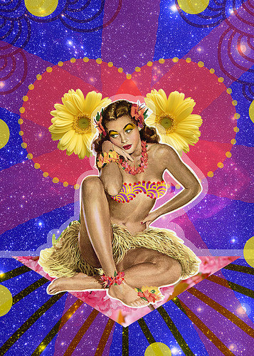Cambiemos de tema | Peperina Magenta #creative #arte #amor #woman #color #digital #ilustraciã³n #vintage #ilustration #art #collage #colour #love #work