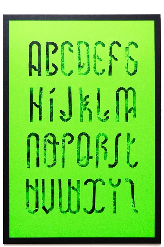 | MODULAR TYPE | on Behance #modular #typography #print #manual #poster #green