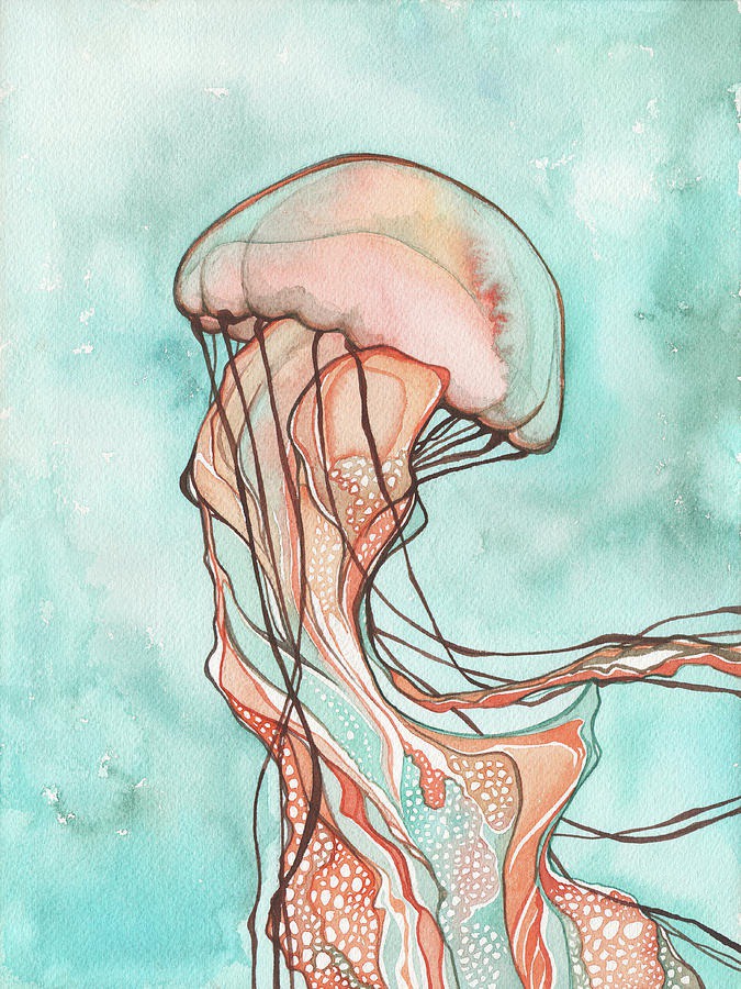 easy jellyfish painting & jellyfish paint by numbers #painting