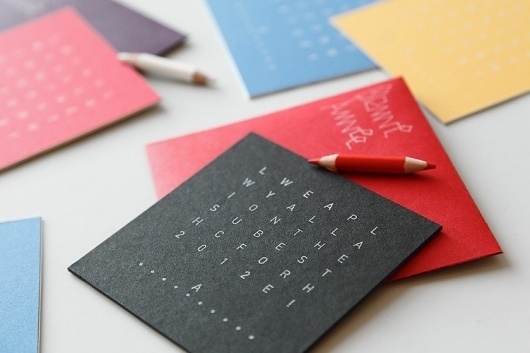HNY 2012 - Lucie Matussiere #font #seek #greeting #print #card #word #type