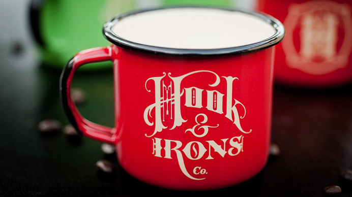 hook, iron, logo, cup, coffee