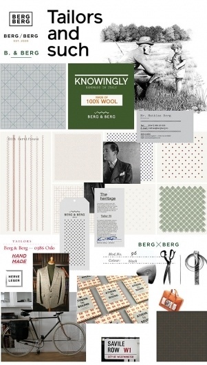 Berg & Berg | Identity Designed #tailor #handmade #pattern