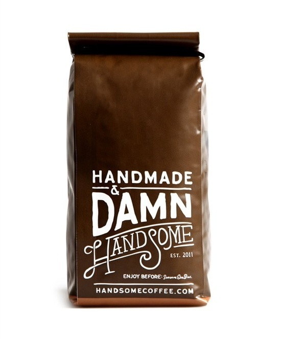 Handmade & Damn Handsome Coffee | Free Flavour #packaging #coffee
