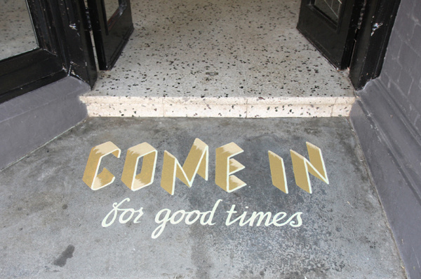 Sign painting by A Friend Of Mine for The Town Mouse #lettering #painted #signage #hand #typography