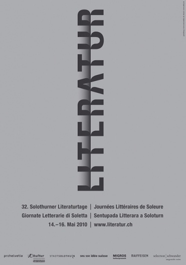 100 beste Plakate 2010 – Ausstellung | Slanted - Typo Weblog und Magazin #font #literature #poster #typo #typography