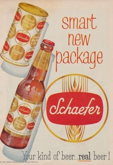 Vintage Beer / Schaefer's Smart New Package #logo #design #youme