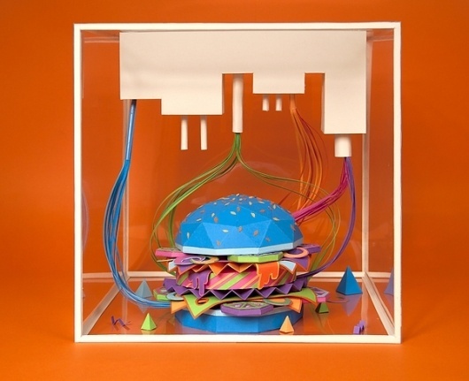 The Future of Food on the Behance Network #illustration #paper #food