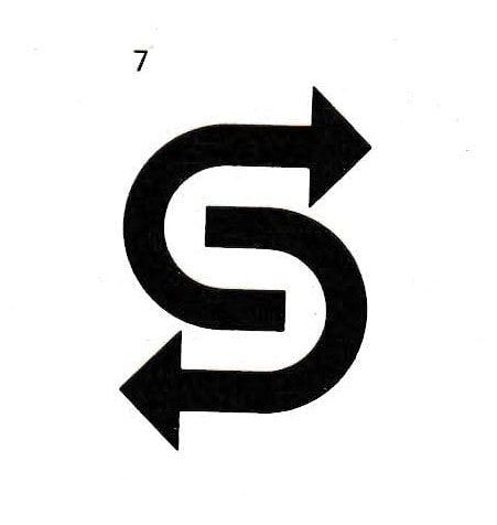 Tom Geismar, logo for Sealtrain Lines Inc., USA. As reproduced by Walter Diethelm in Signet Signal Symbol, 1970.