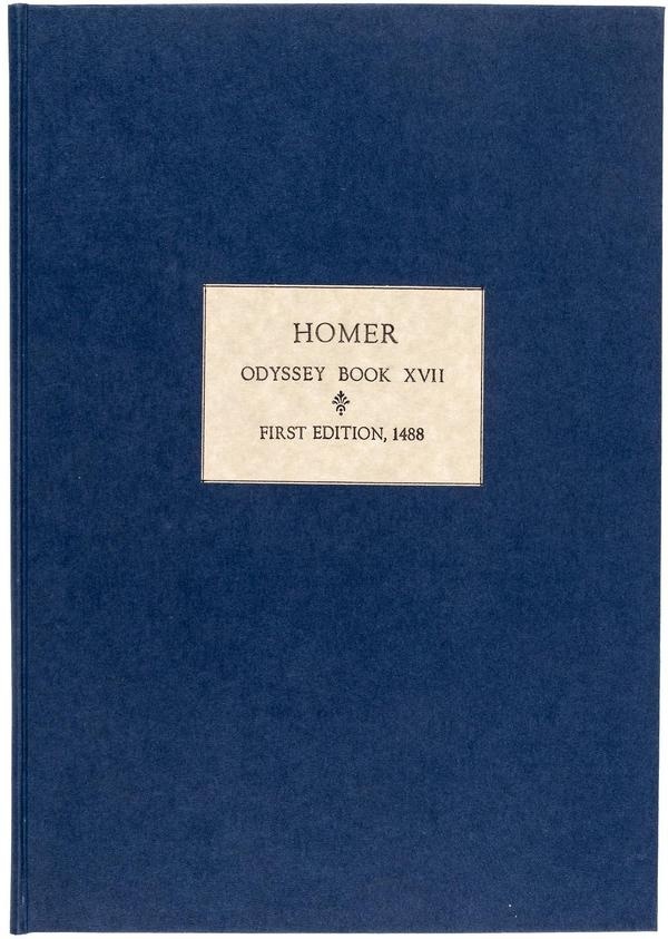 Odyssey Book XVII Complete text from the first printed edition Price Estimate: $3000 $5000 #classic #book #cover #homer #odyssey