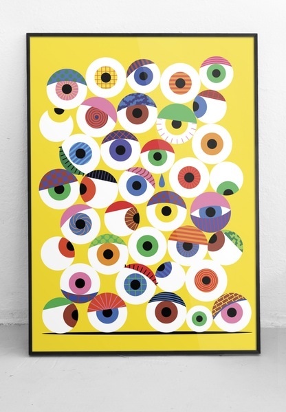 Eyeballs A2 Print by #michaelarnold #illustration #print #poster #pattern #eyeballs