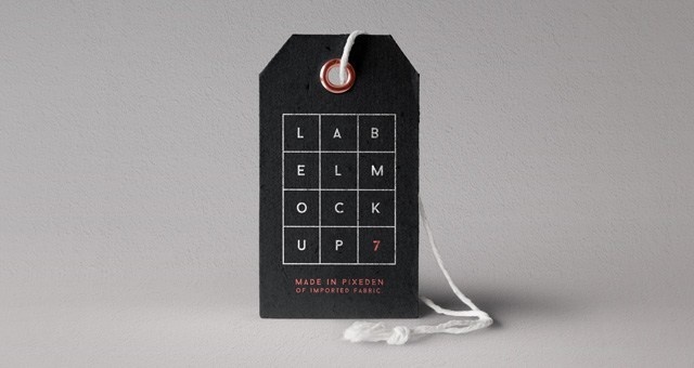 Free PSD Cardboard Fabric Label Mockup