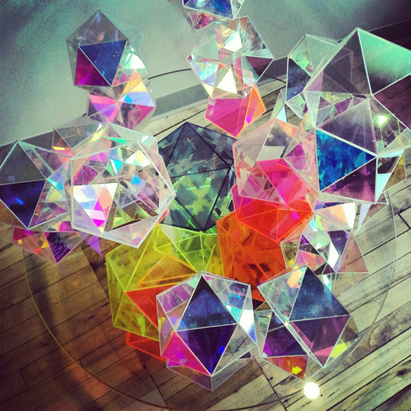 CJWHO ™ (Sparkle Geometric Table by John Foster) #sparkle #crafts #foster #design #interiors #geometric #john #art #table