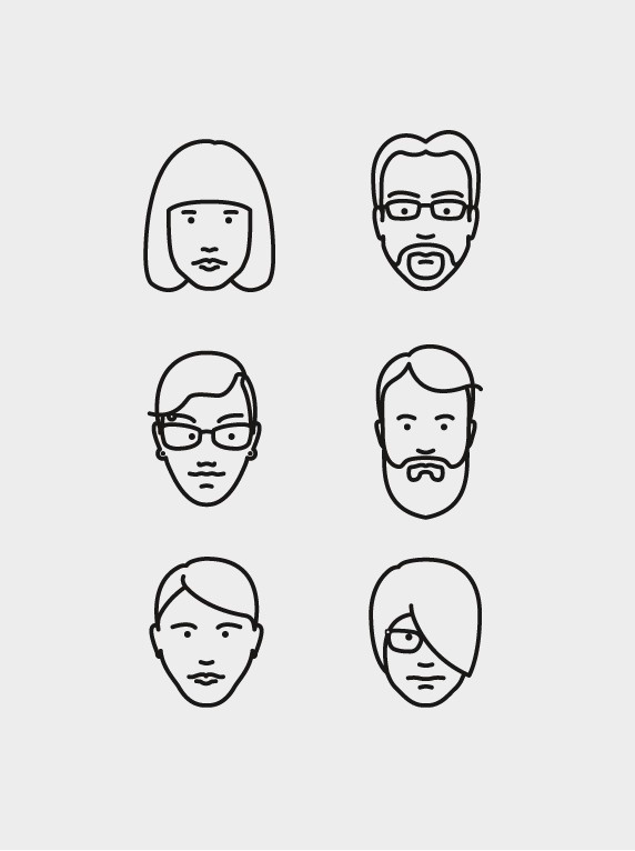 mkn design – Michael Nÿkamp. If you would like to be iconized – like pictured – please contact me (miken@mkn-design.com) for more #line #faces #illustrations #charactertures #facebook #art #drawing #friends