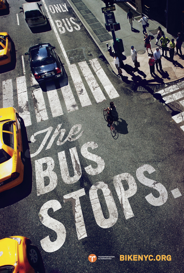 THE_BUS_STOPS_47 75x71.indd #advertising #bike #typography