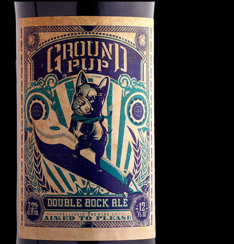 Ballistic Brewing Ground Pup #packaging #beer #label #bottle