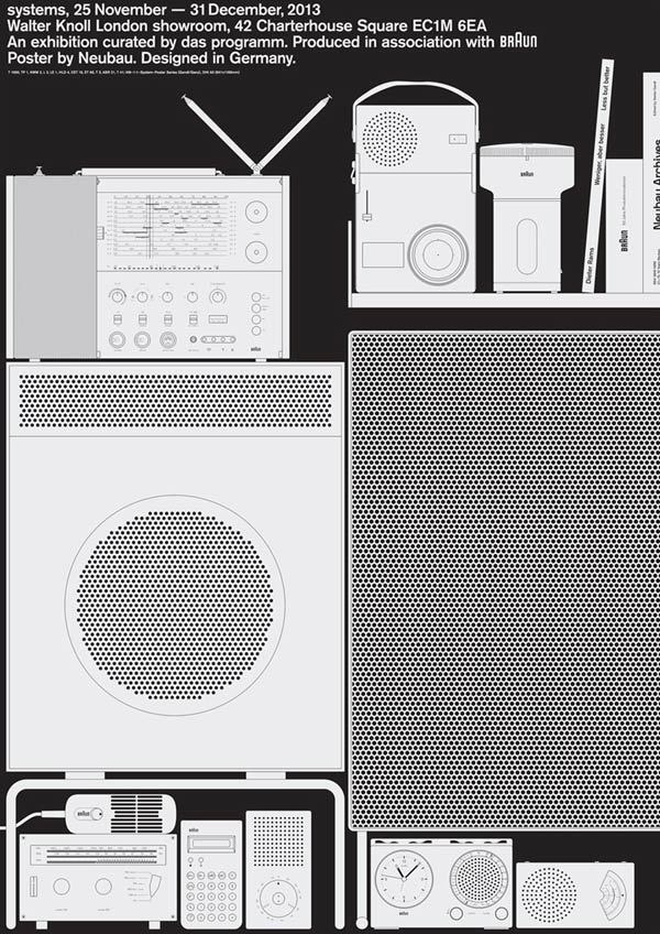 Braun Inspired Poster Design by Neubau #poster #braun