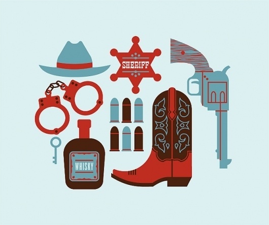 Luke Bott #sheriff #old #west #gun #illustration #hat #boot #cowboy