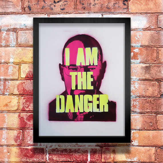 Walter White - Spray art on A3 250gr art paper. #walter #white #breacking #illustration #bad #typography