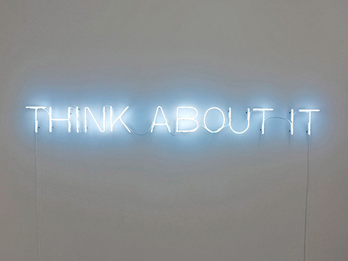 think about it