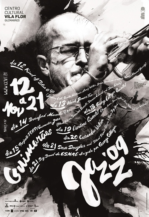 Guimarães Jazz Posters | feel desain #script #jazz #graphic #posters #poster #handwrite #music