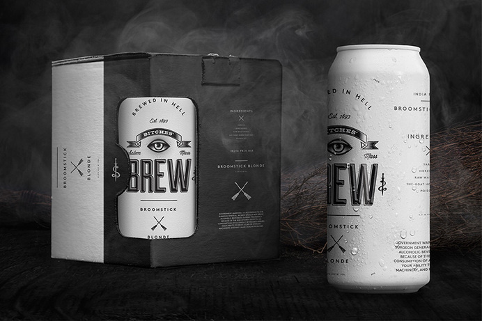 bitches-brew-wedge-and-lever11 #beer #can #white #packaging #black #brew #and #coffee #monochromatic