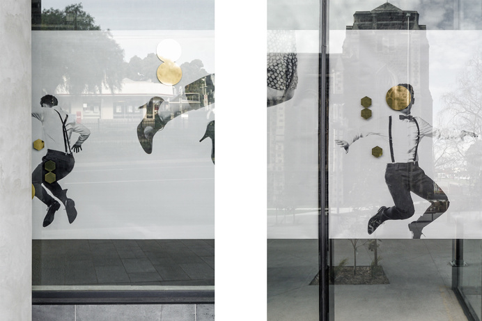 the penny drop cafe by pop and pac melbourne australia beautiful interior design branding logotype copper wood graphic modern coffee inspira